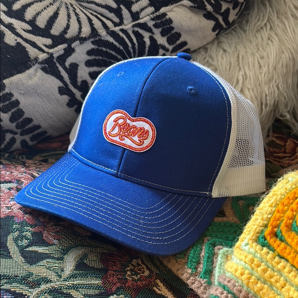 🫘Bush’s Baked Beans Blue and White Trucker Hat